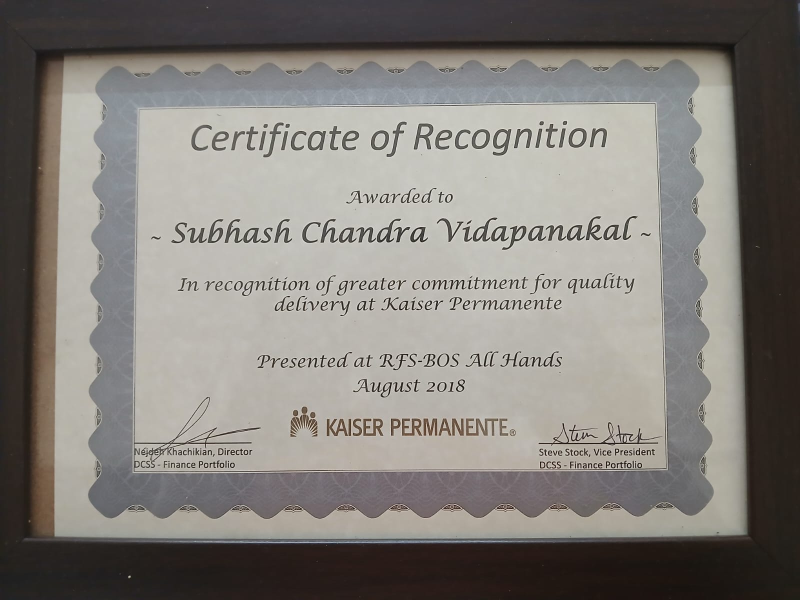 Certificate